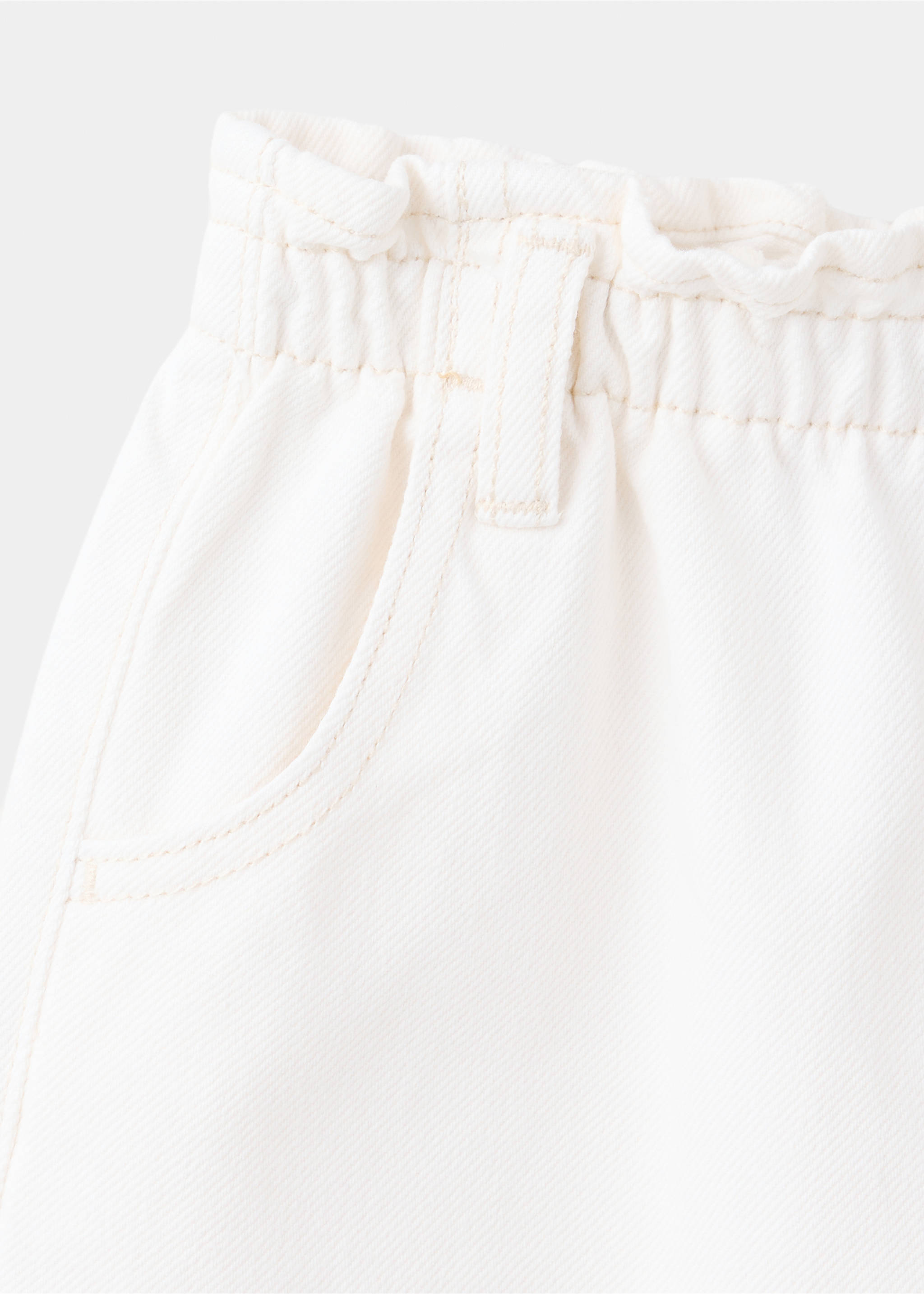 Jean wideleg taille élastique - Détail de l'article 0, Blanc cassé. Ref: 37012914-00.