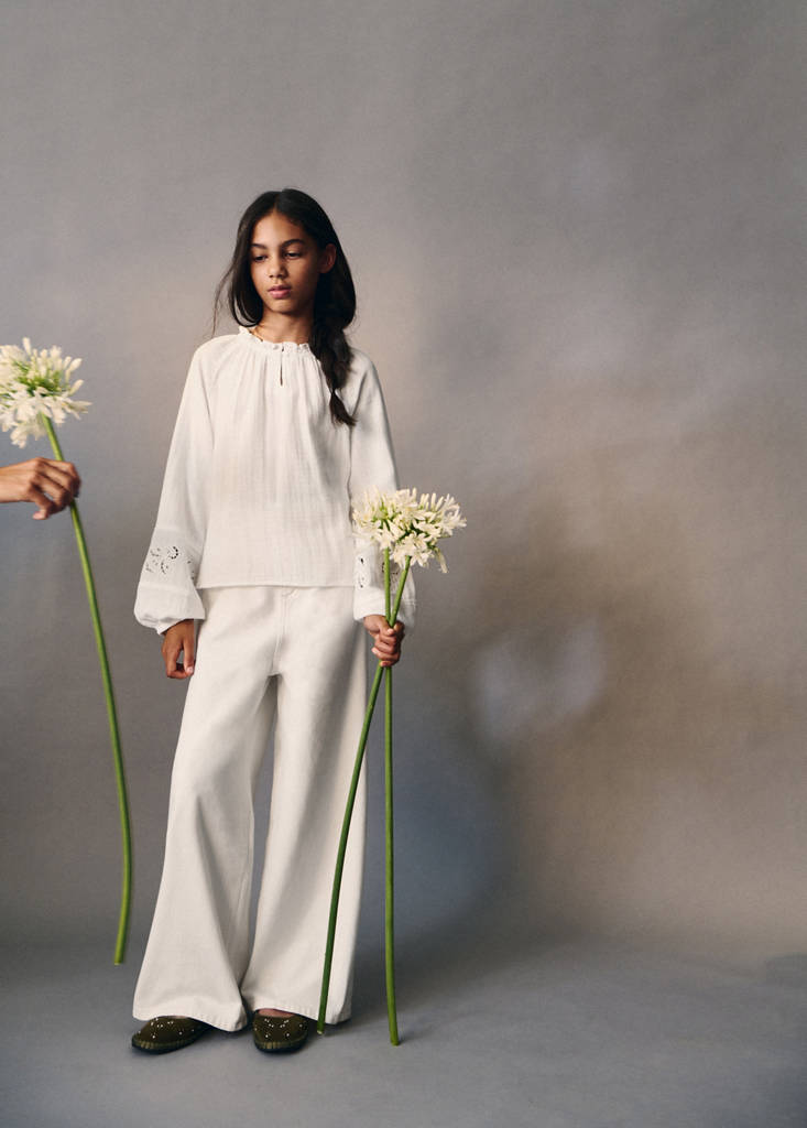 Wideleg jeans with elastic waist — Off White