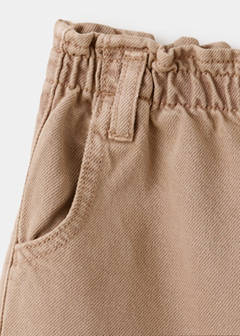 Wideleg jeans with elastic waist — Medium Brown 5