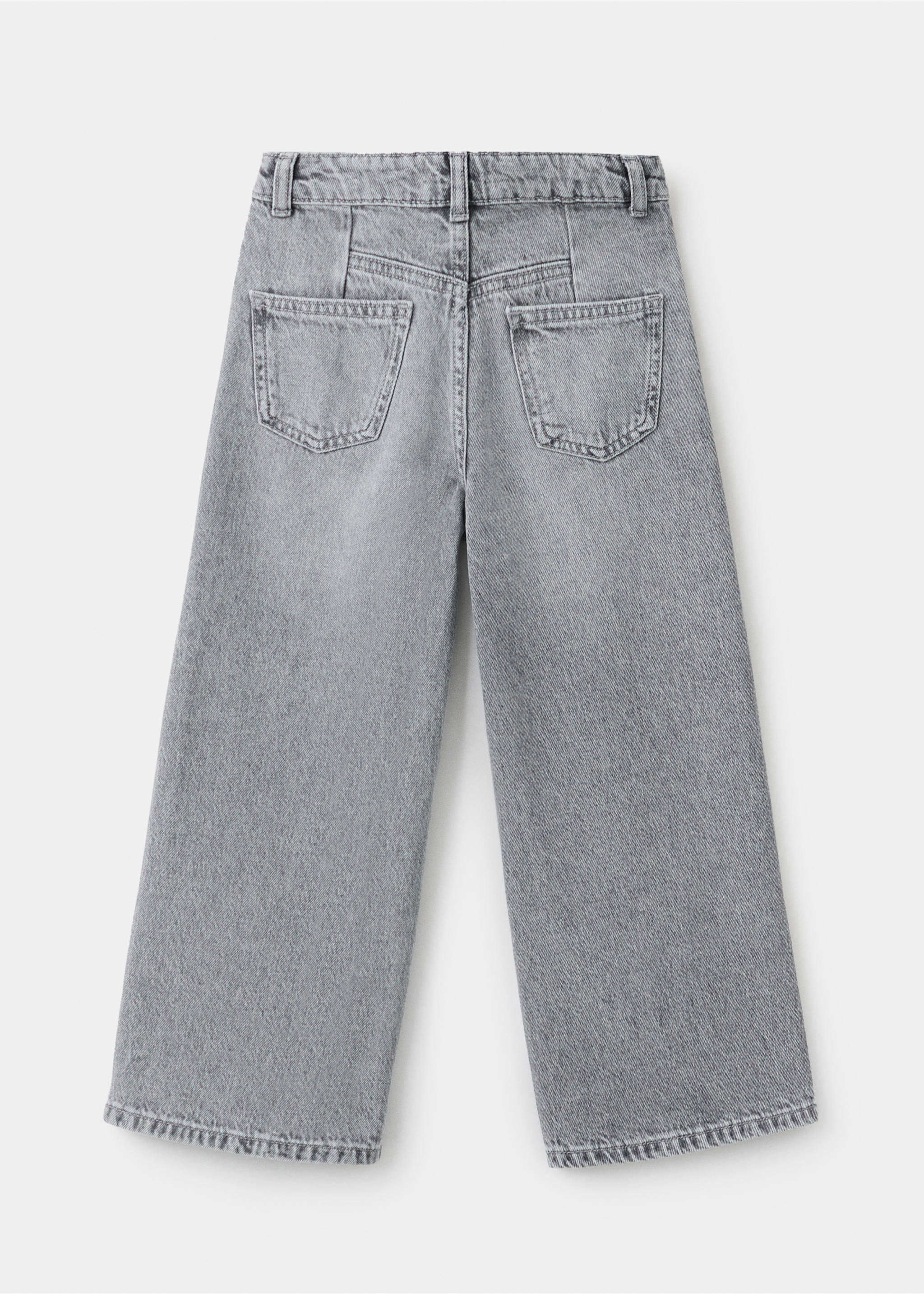 Studded culotte jeans - Reverse of the article, Denim Grey. Ref: 37012916-00.