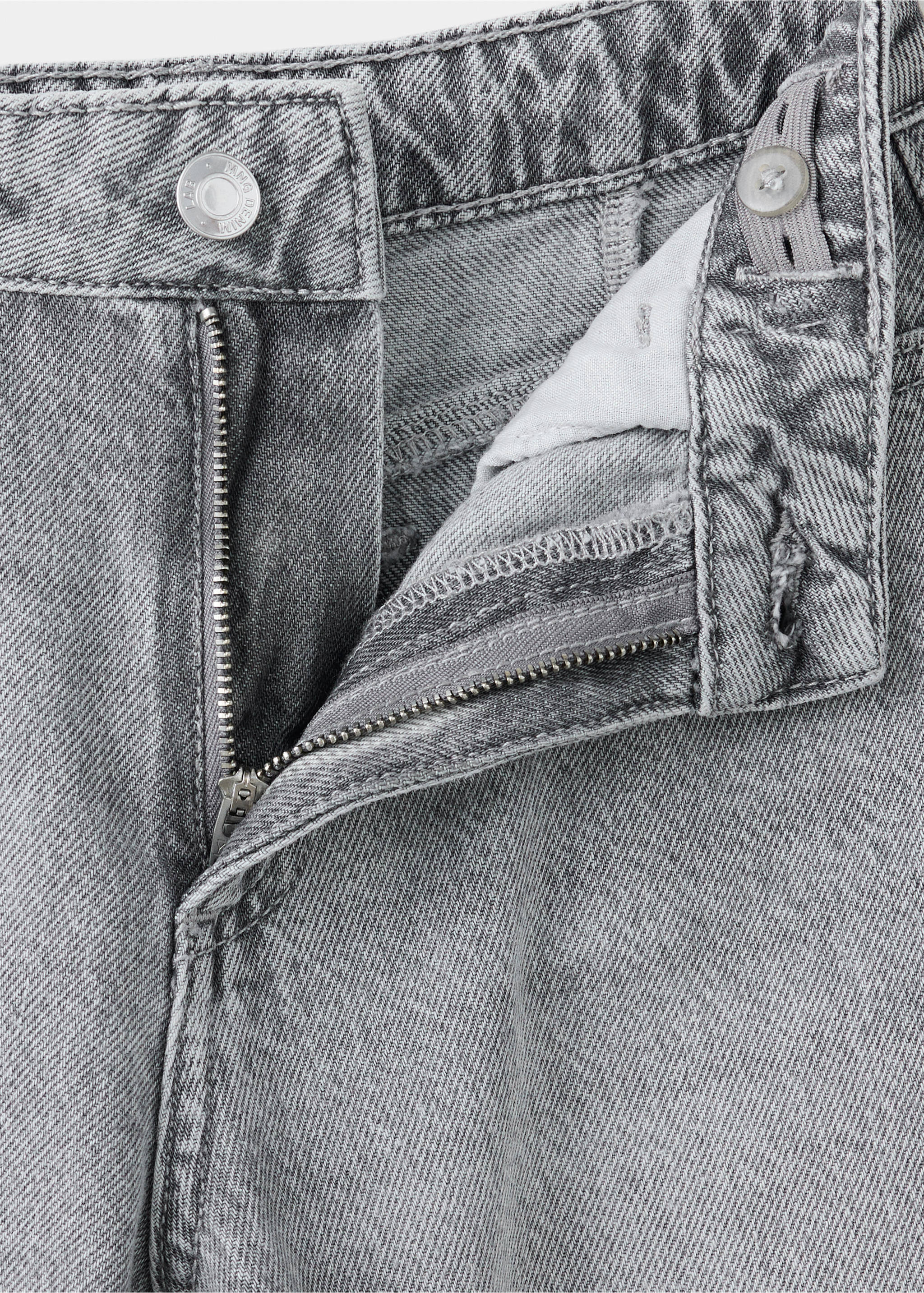 Studded culotte jeans - Details of the article 8, Denim Grey. Ref: 37012916-00.