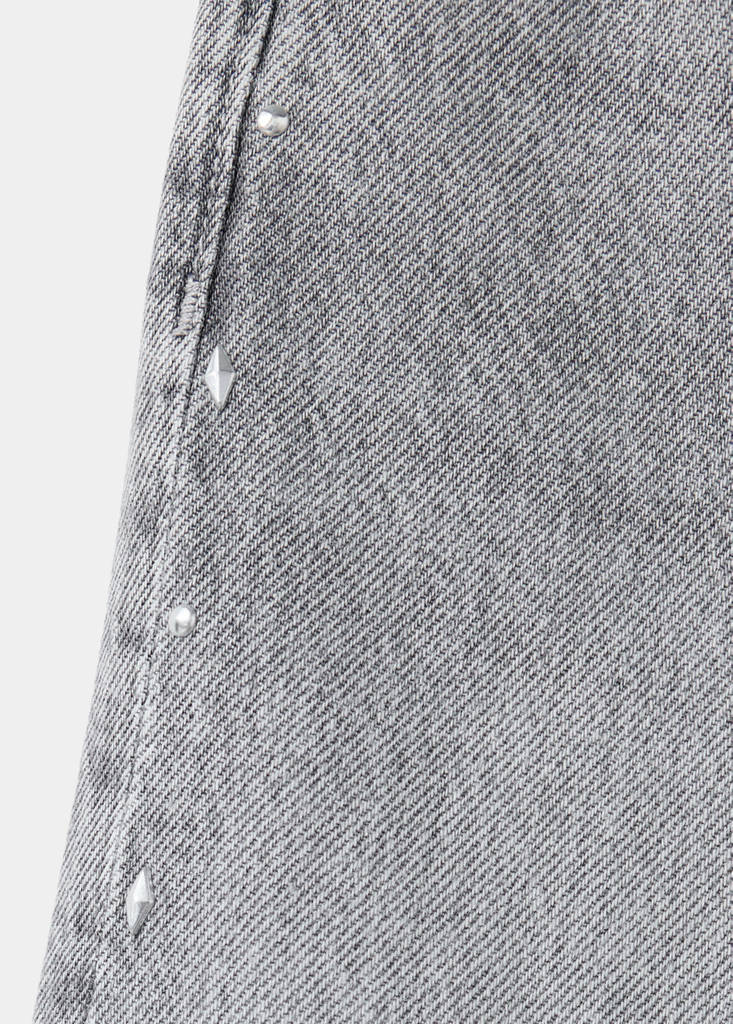 Studded culotte jeans — Denim Grey