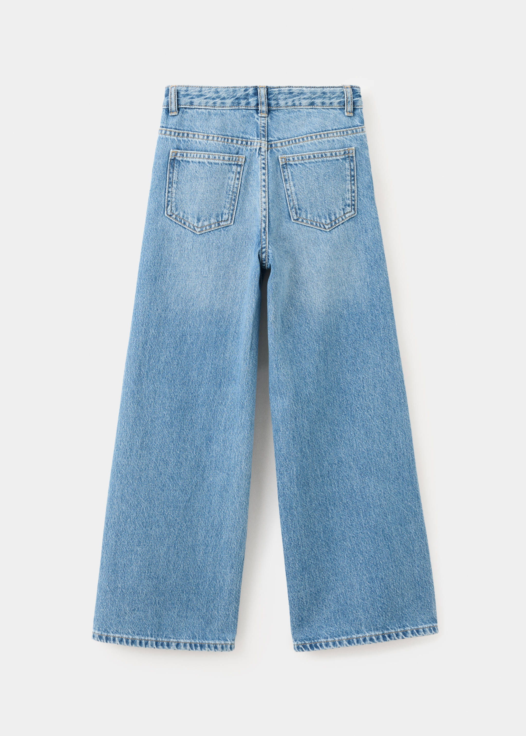 Wide leg jeans with rhinestones - Reverse of the article