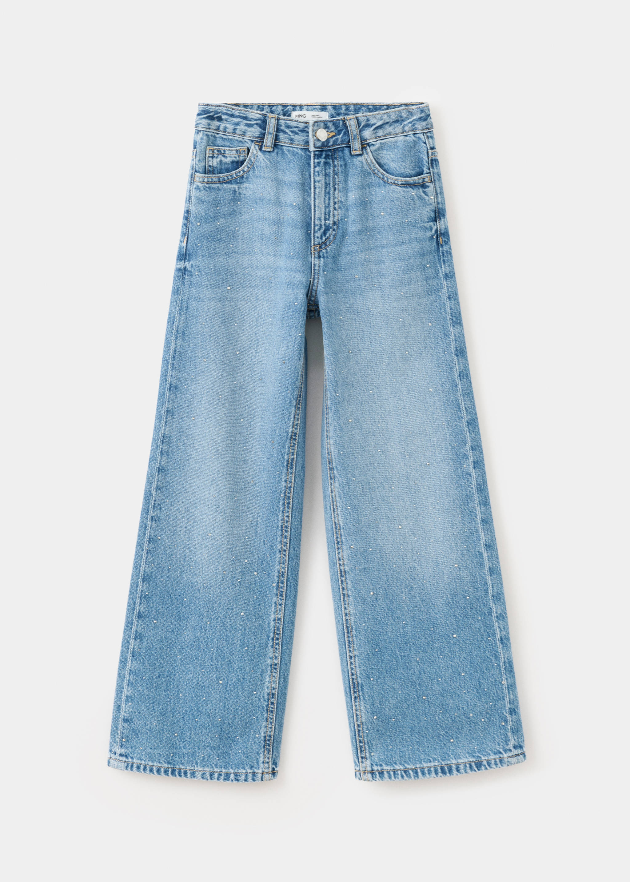 Wide leg jeans with rhinestones - Article without model