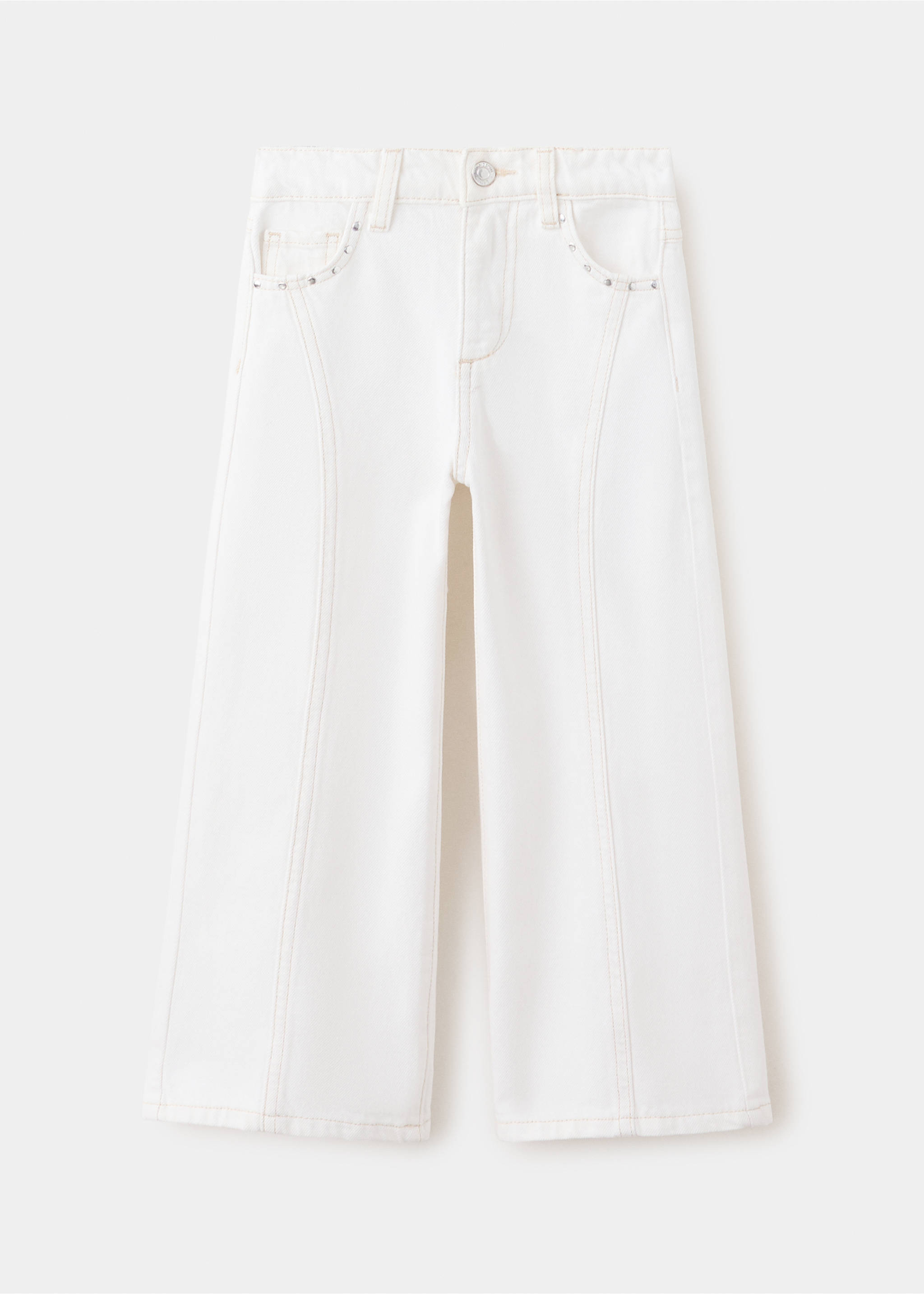 Studded culotte jeans - Article without model, Off White. Ref: 37012918-00.