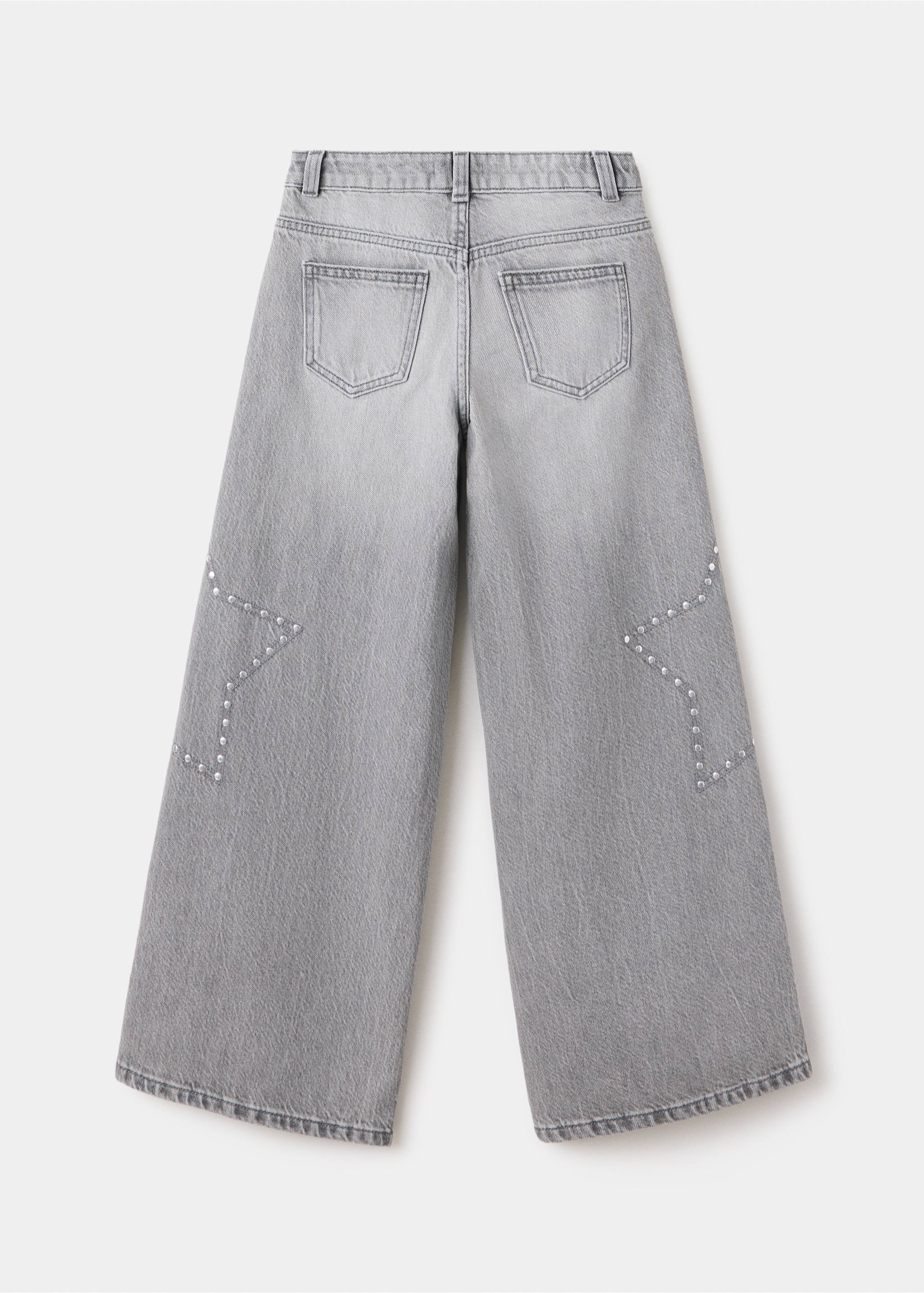 Wide leg star jeans - Reverse of the article, Denim Grey. Ref: 37012919-00.