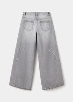 Wide leg star jeans — Denim Grey 4