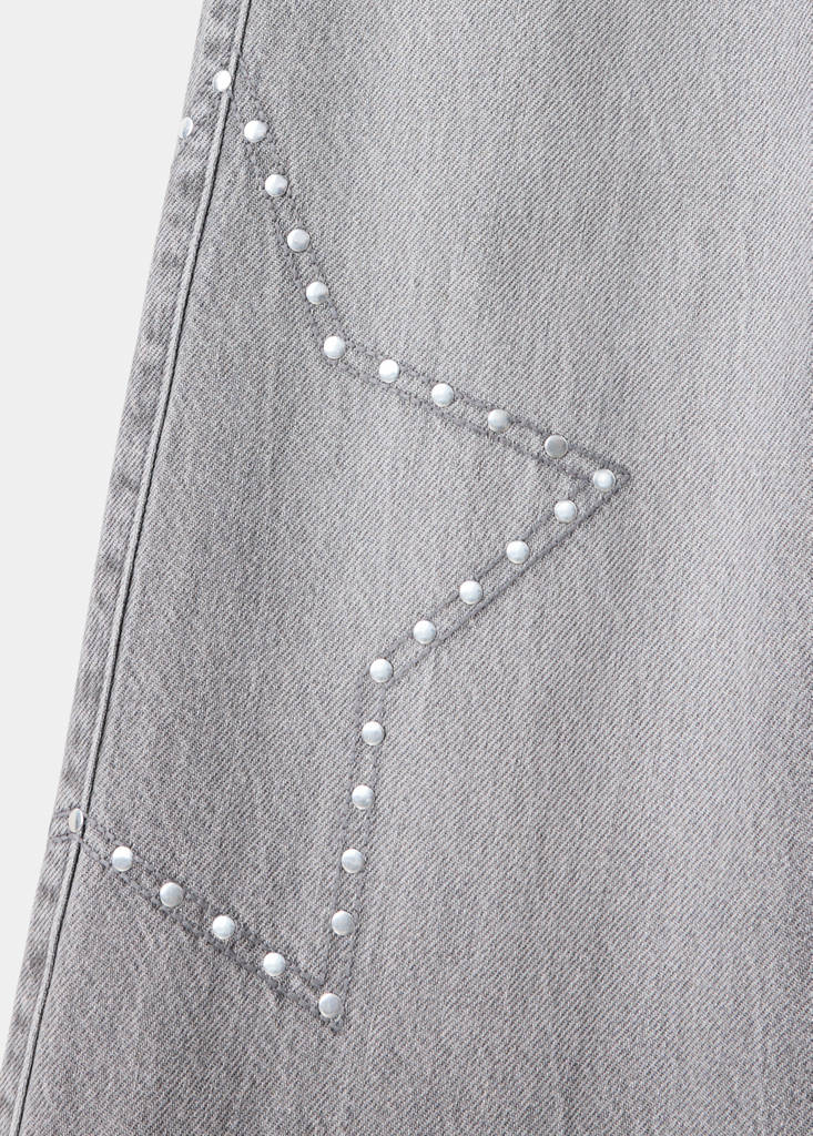 Wide leg star jeans — Denim Grey