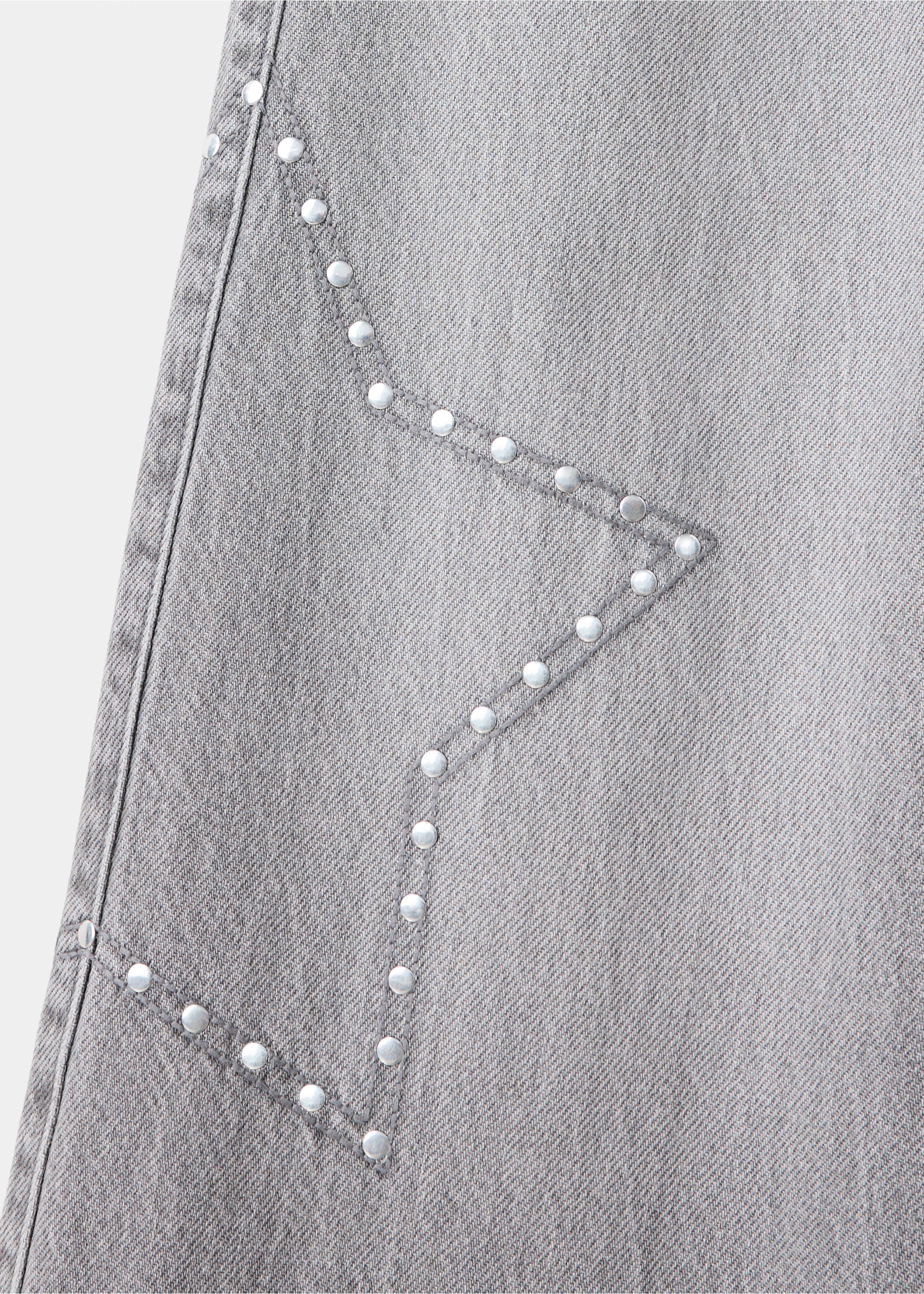 Wide leg star jeans - Details of the article 8, Denim Grey. Ref: 37012919-00.