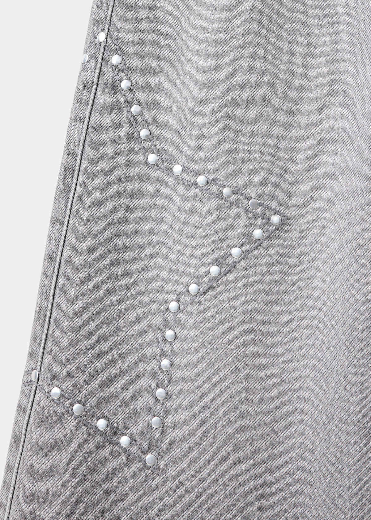 Wide leg star jeans — Denim Grey