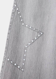 Wide leg star jeans — Denim Grey 3