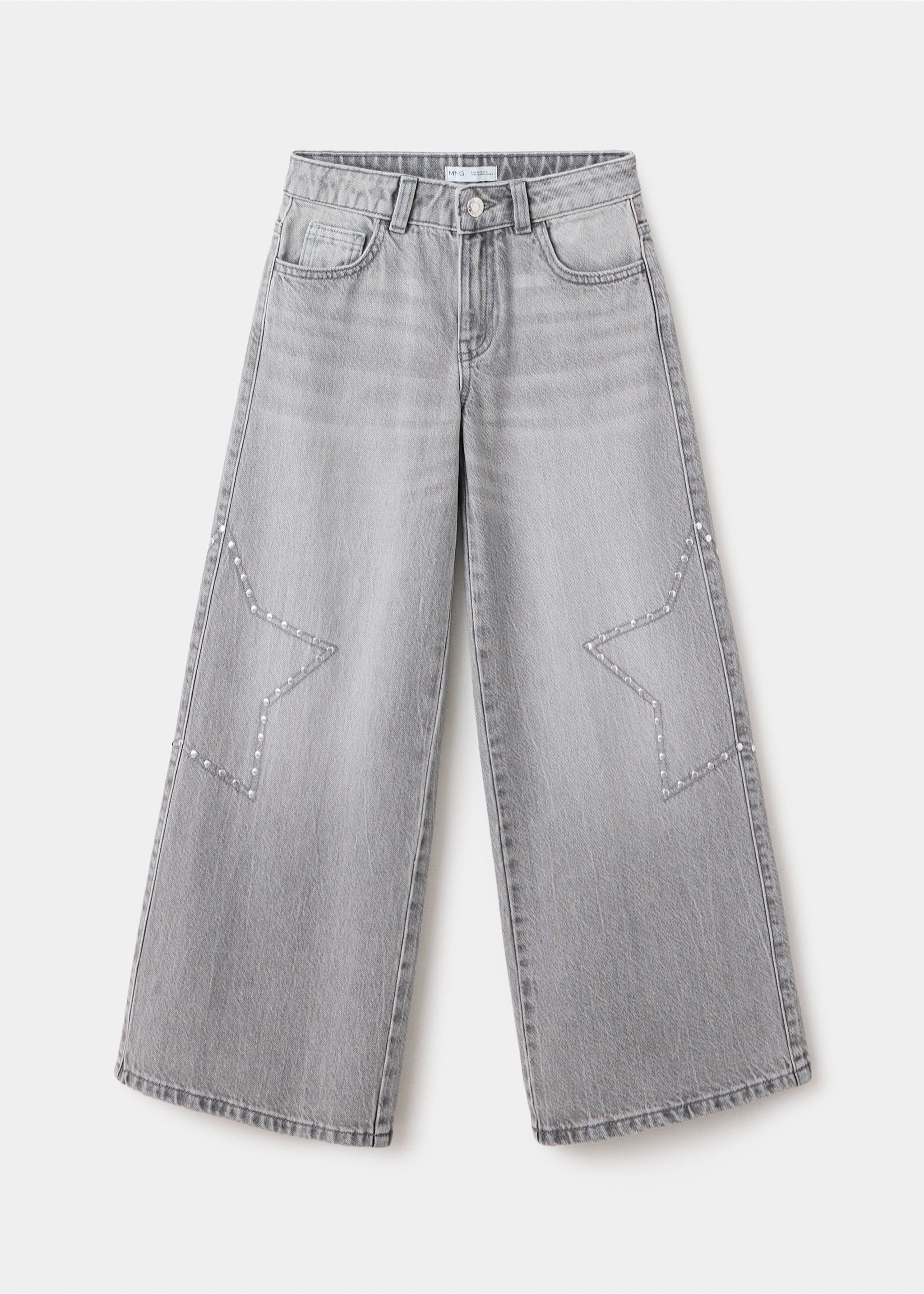 Wide leg star jeans - Article without model, Denim Grey. Ref: 37012919-00.