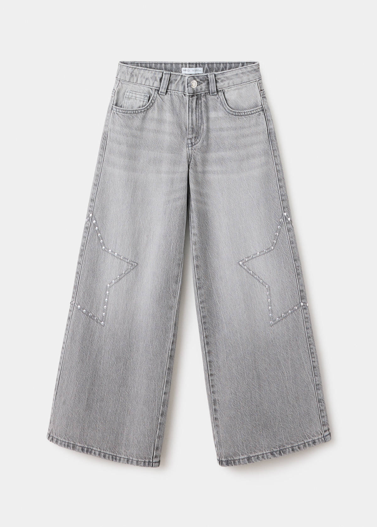 Wide leg star jeans — Denim Grey