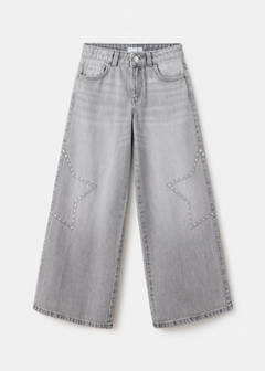 Wide leg star jeans — Denim Grey 2