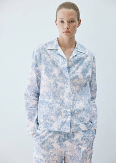 Printed cotton shirt — Blue 5