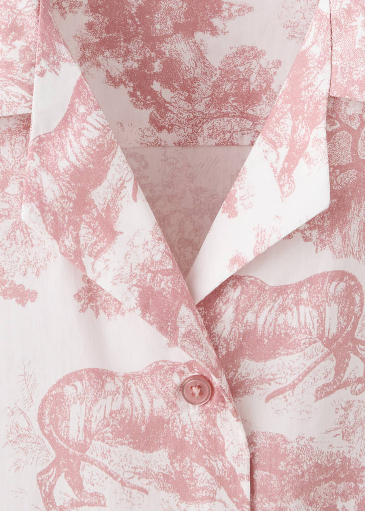 Printed cotton shirt — Pink