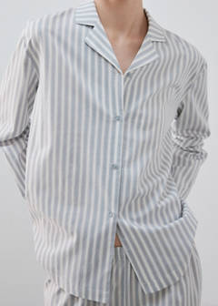 Striped cotton shirt — Blue 4