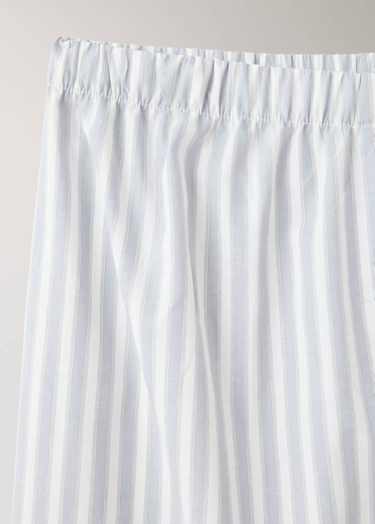 Striped cotton shirt — Blue