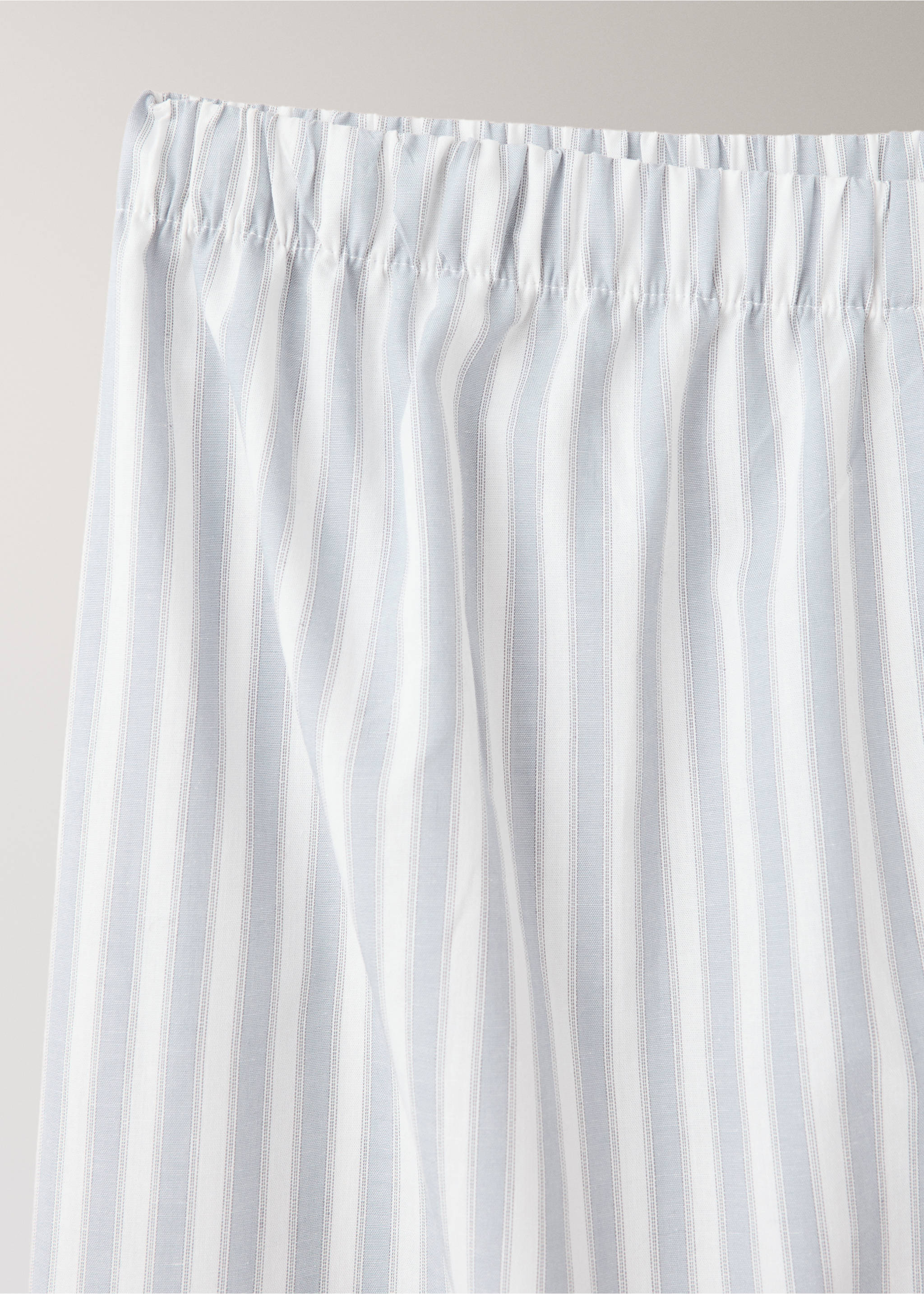 Striped cotton shirt - Details of the article 8, Blue. Ref: 37012924-00.