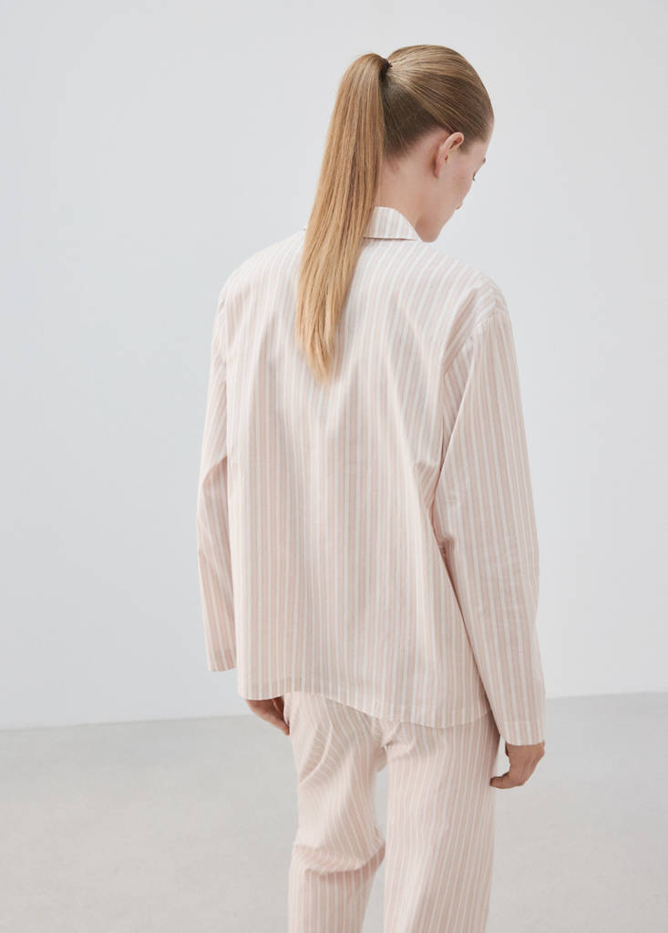 Striped cotton shirt — Pink