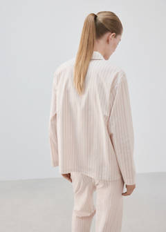 Striped cotton shirt — Pink 3