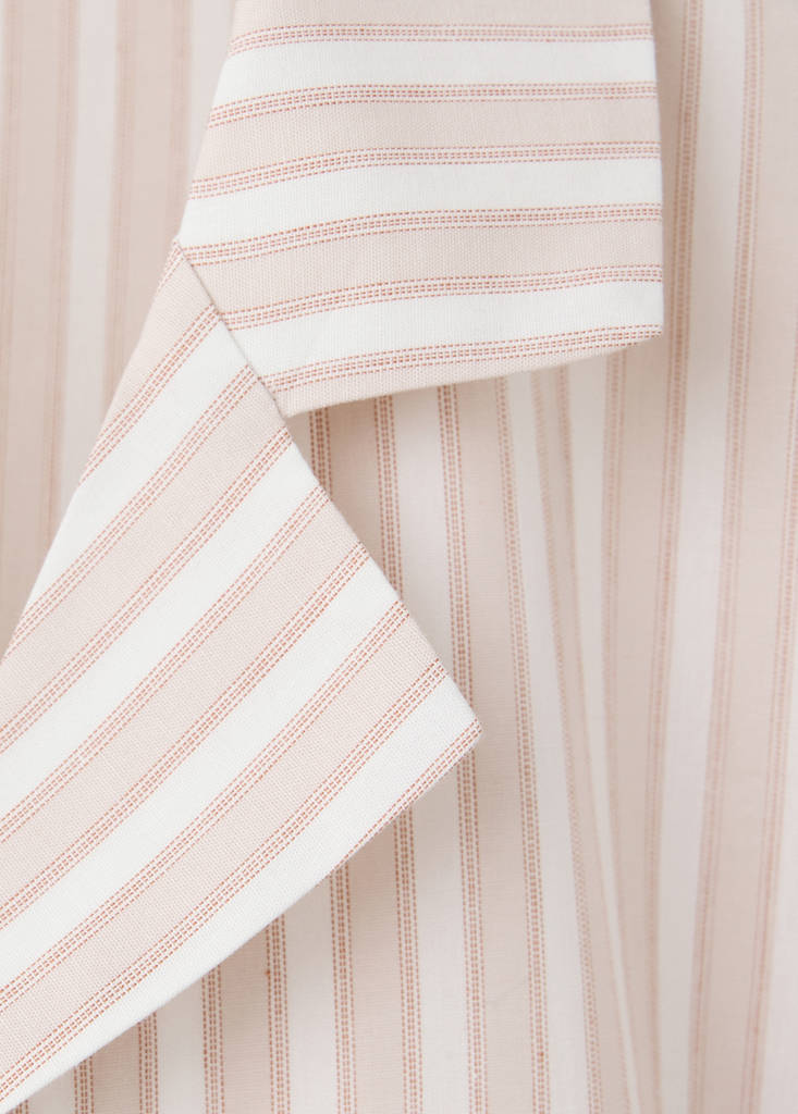 Striped cotton shirt — Pink