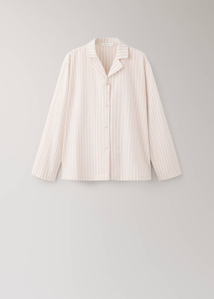 Striped cotton shirt — Pink