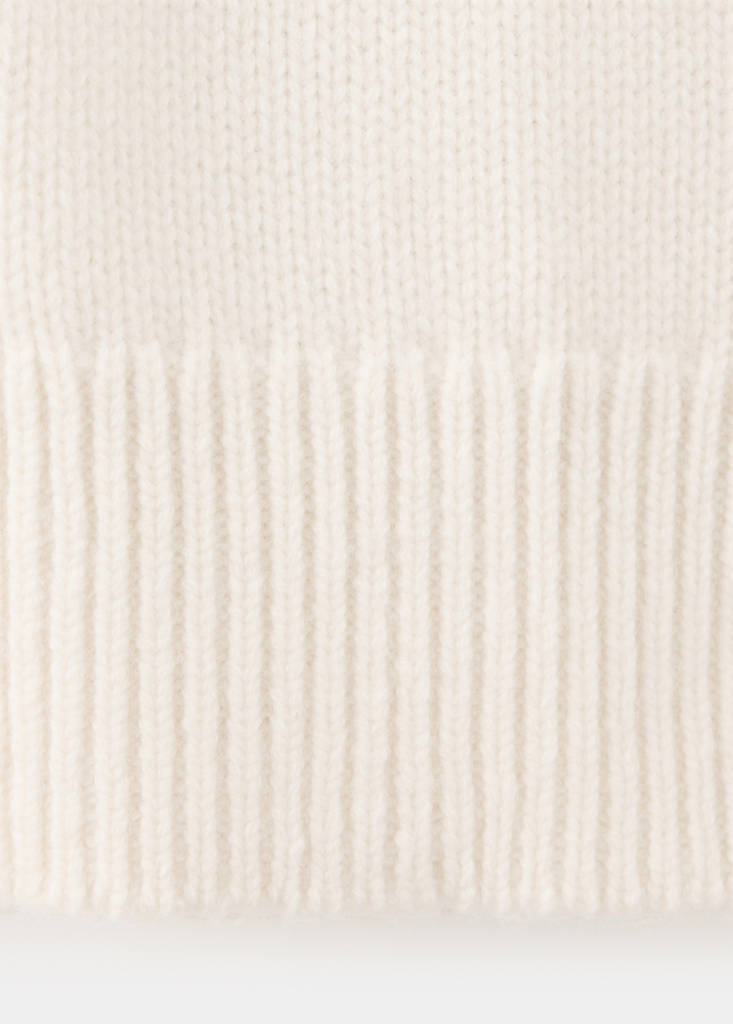 Oversized 100% wool cardigan — Ivory White