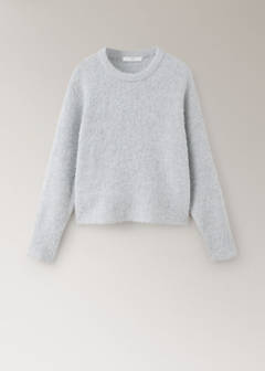 Round-neck bouclé sweater — Grey 6