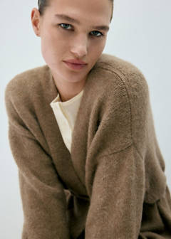 Wool-blend cardigan — Brown 4