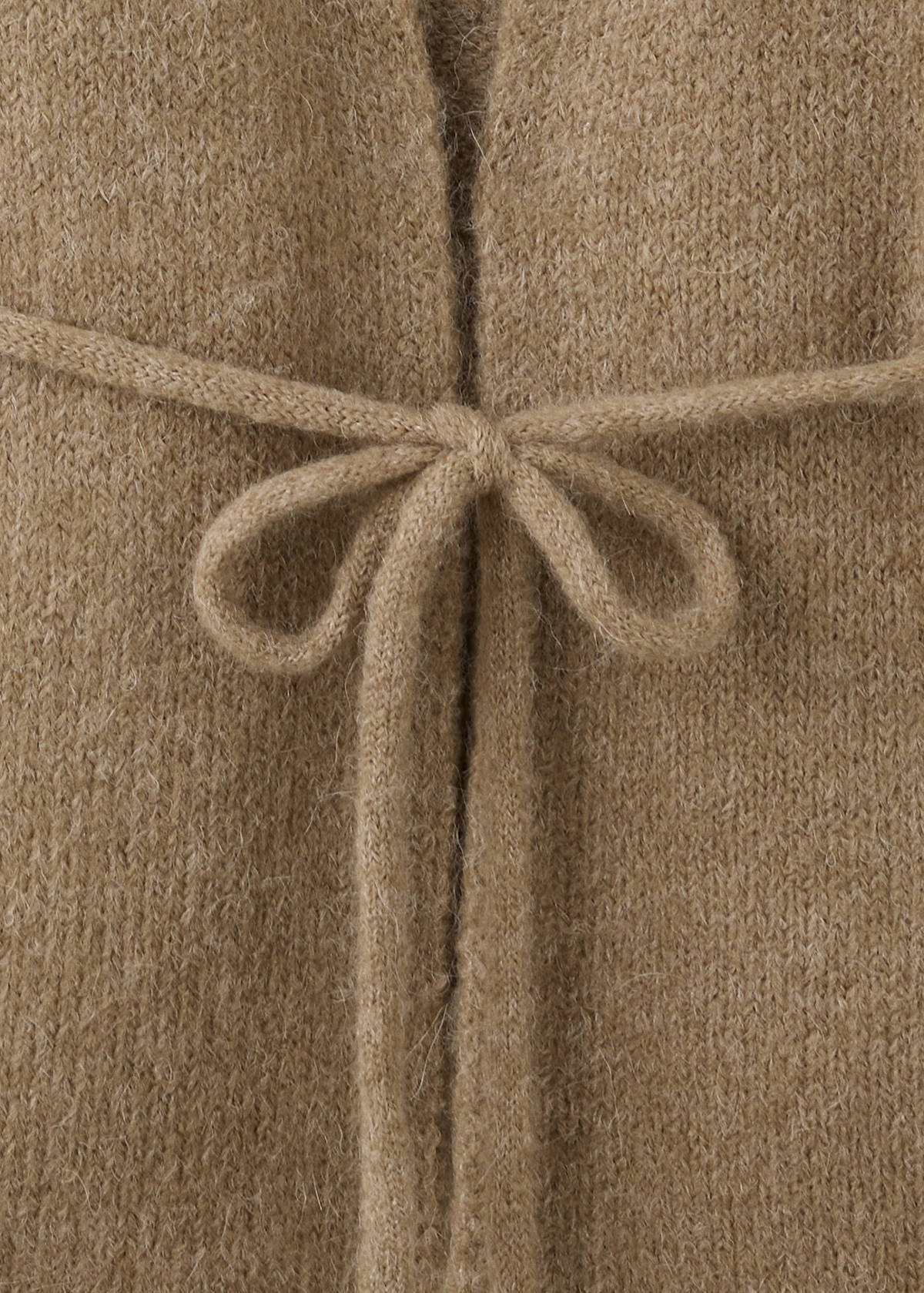 Wool-blend cardigan — Brown