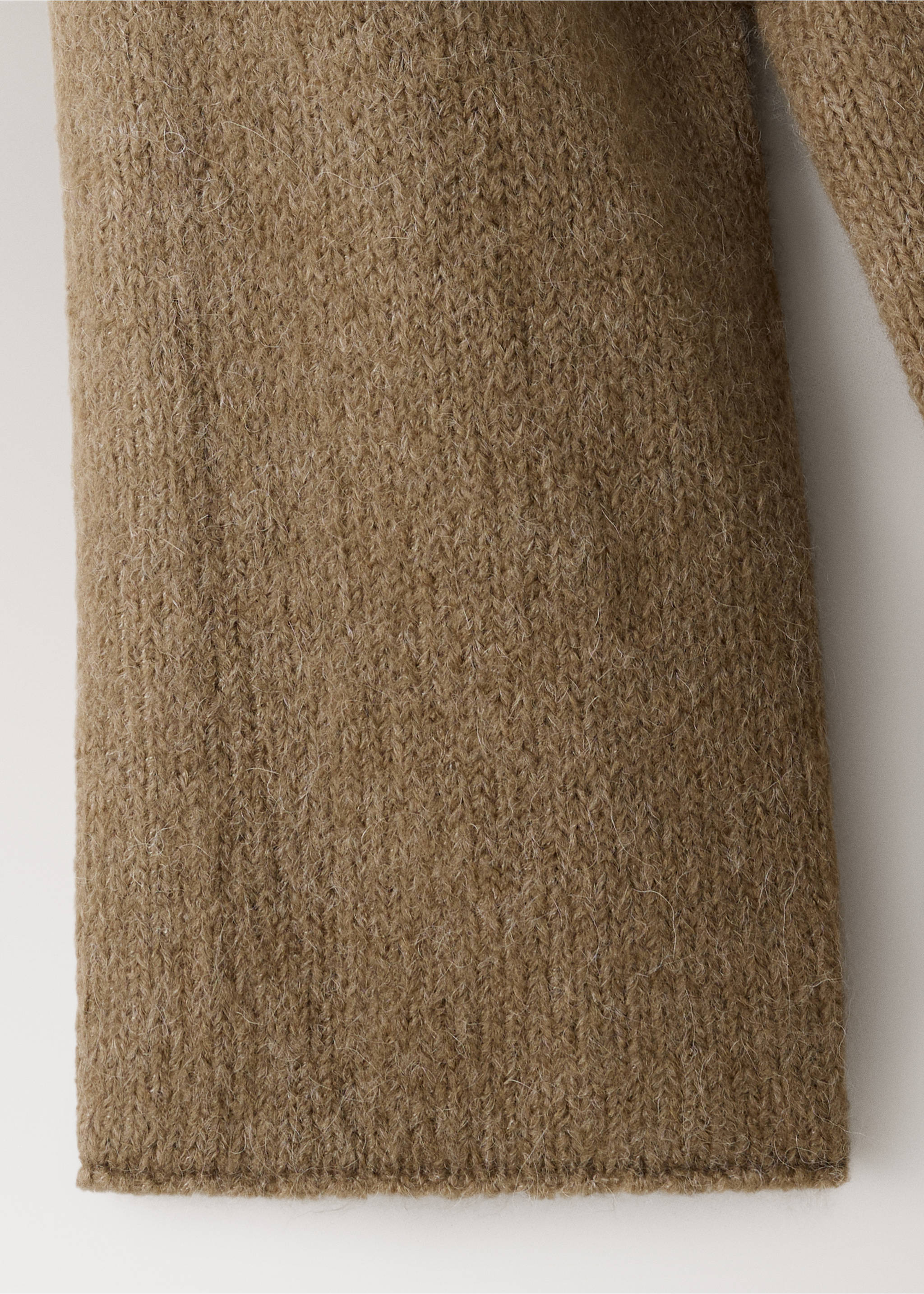 Knit sweater with tie detail - Details of the article 0, Brown. Ref: 37012927-00.