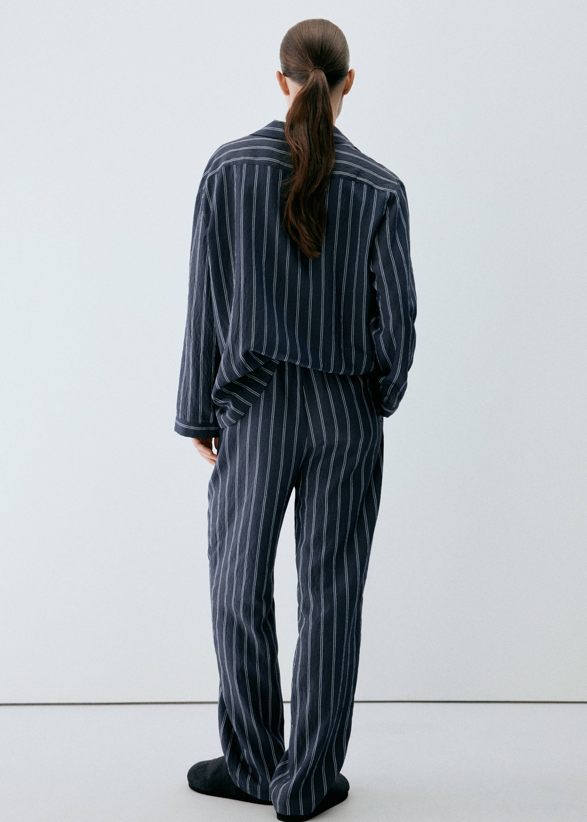 Striped pajama trousers - Reverse of the article