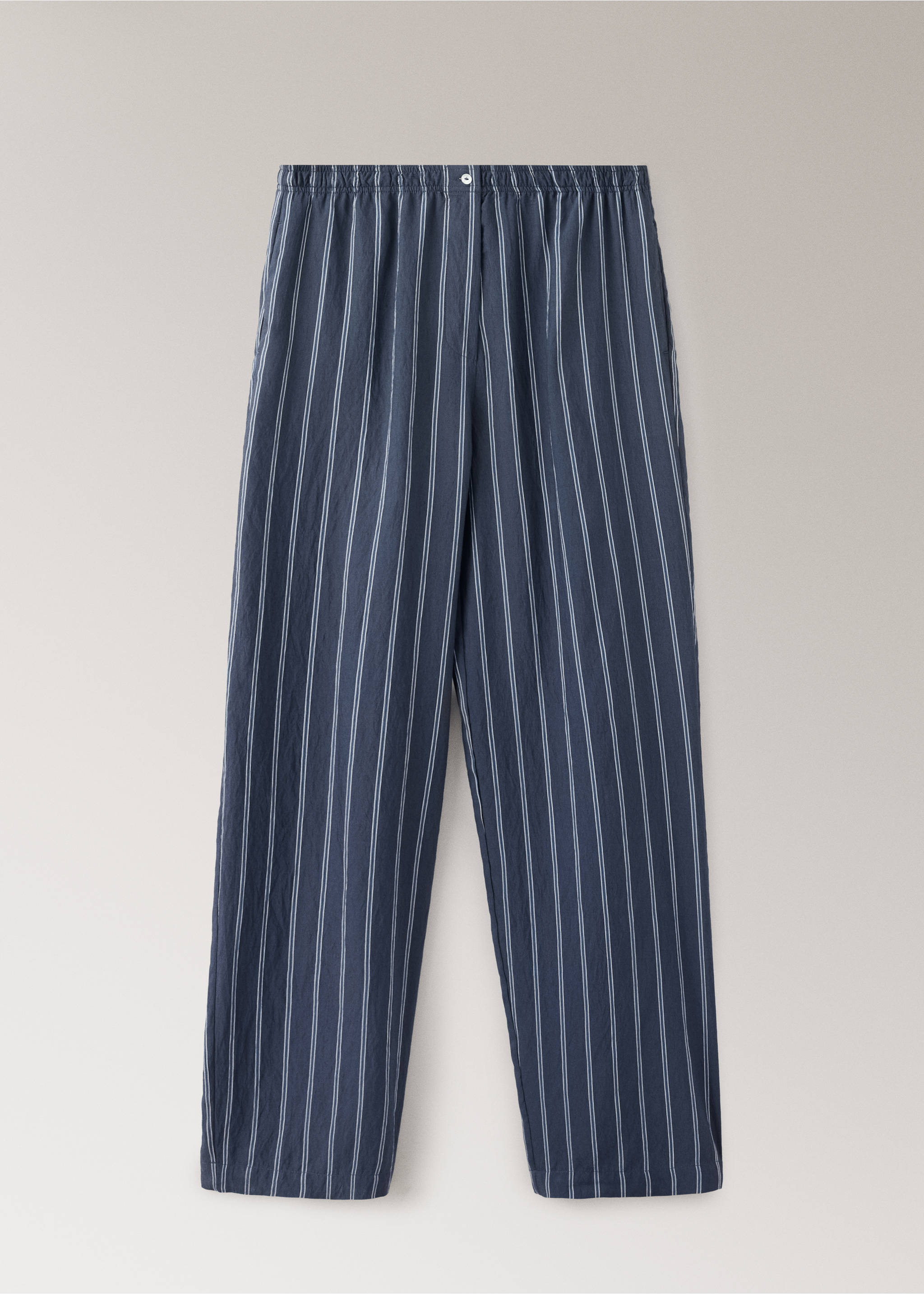 Striped pajama trousers - Article without model, Navy. Ref: 37012930-00.