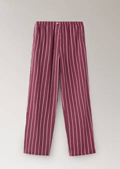 Striped pajama trousers — Burgundy 6