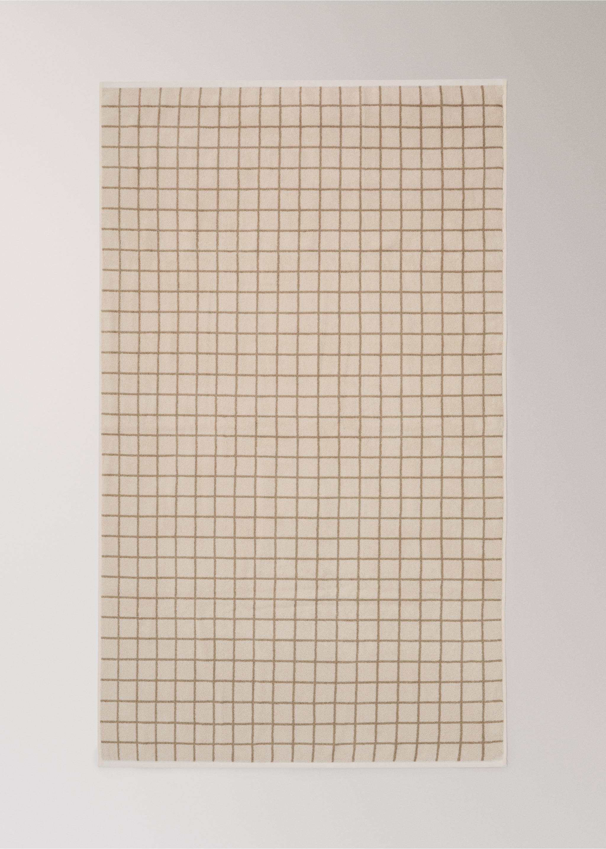 Large 100% cotton terry bath towel - Details of the article 3, Brown. Ref: 37012932-00.