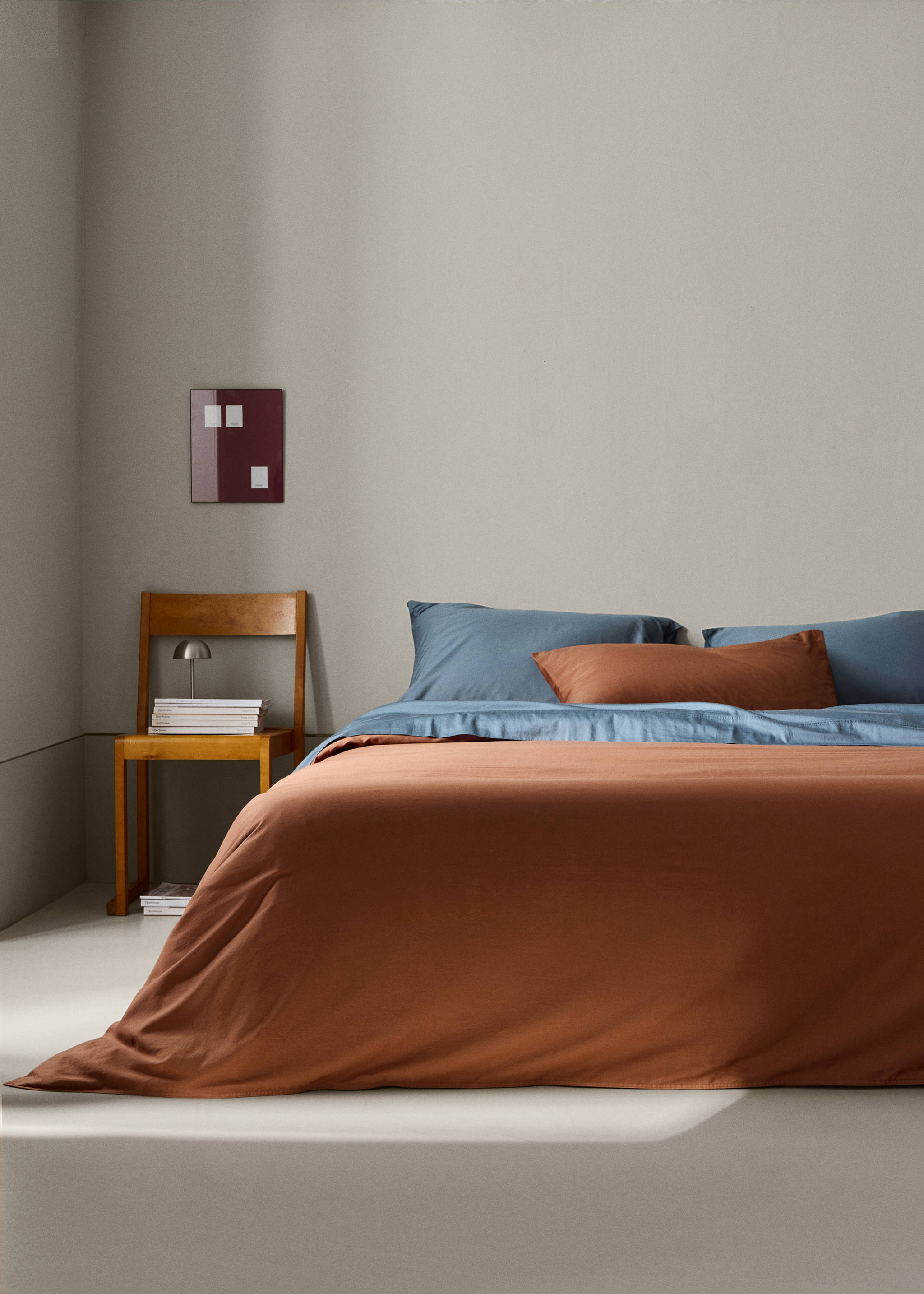 100% cotton sateen duvet cover for 150/160 cm bed - General plane, Caramel. Ref: 37012937-00.