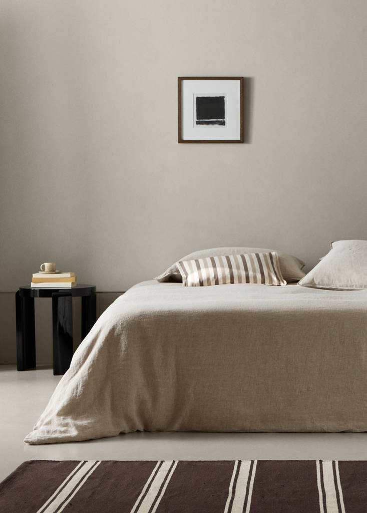 Washed linen duvet cover for 90 cm bed — Sand