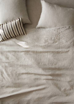 Washed linen duvet cover for 180/200 cm bed — Sand 6