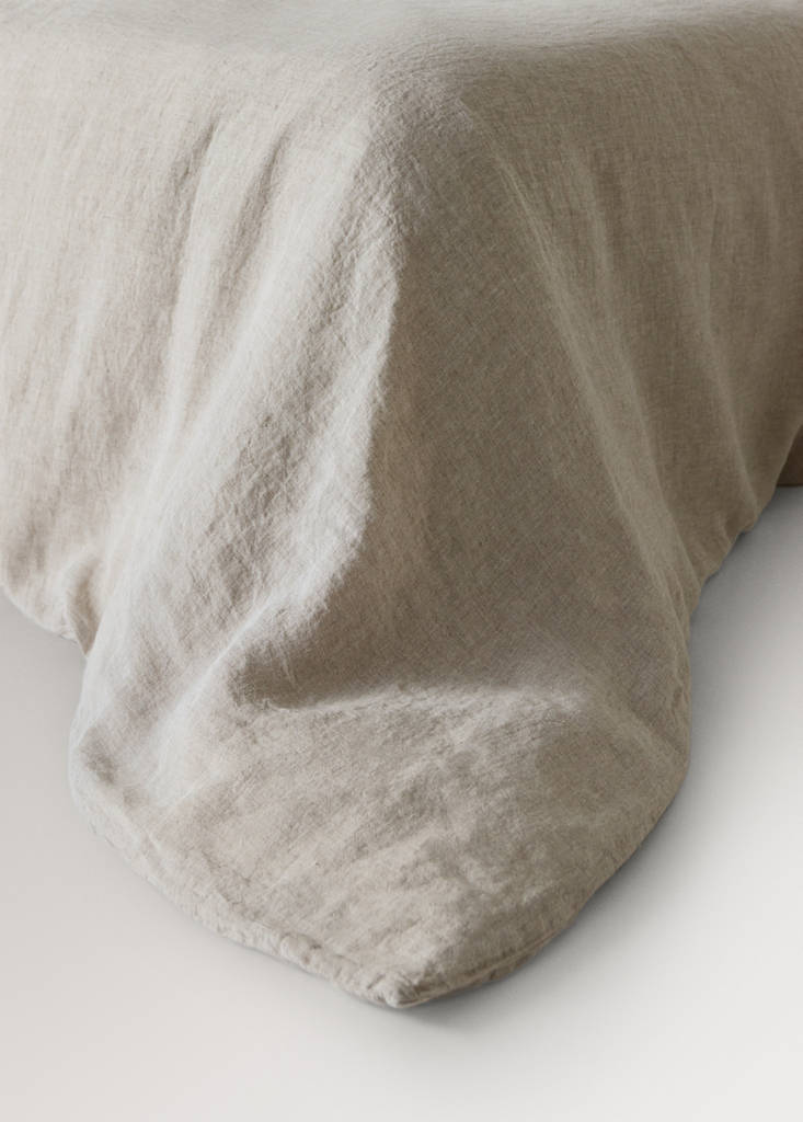 Washed linen duvet cover for 180/200 cm bed — Sand