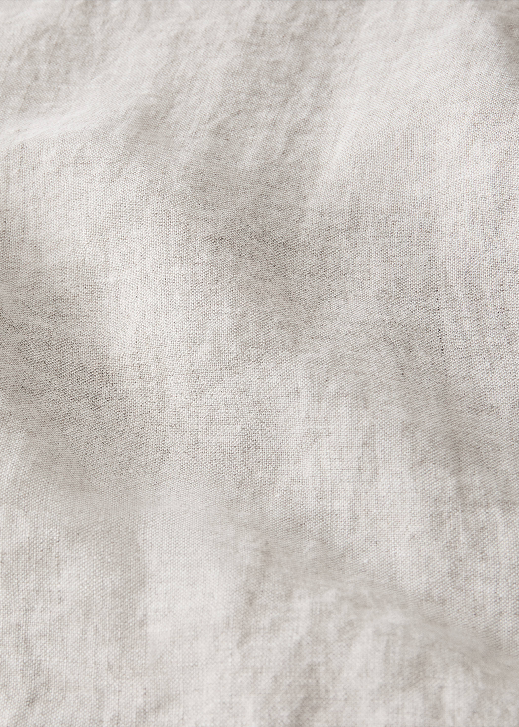 Washed linen duvet cover for 135/140 cm bed - Details of the article 2, Sand. Ref: 37012943-00.