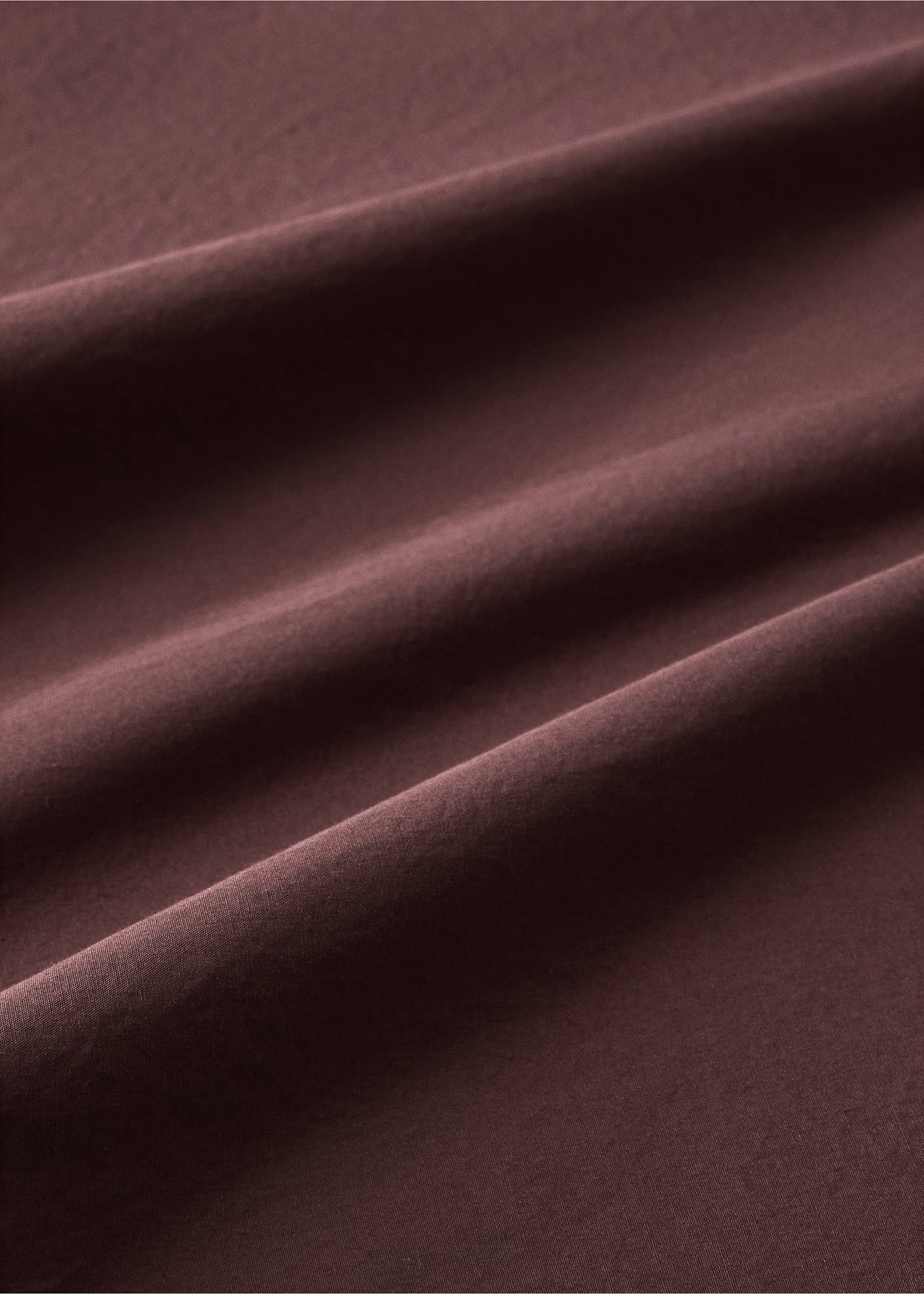 Bettbezug 100% Baumwoll-Popeline garment-dyed Bett 135/140 cm - Detail des Artikels 1, Bordeaux. Ref: 37012951-00.
