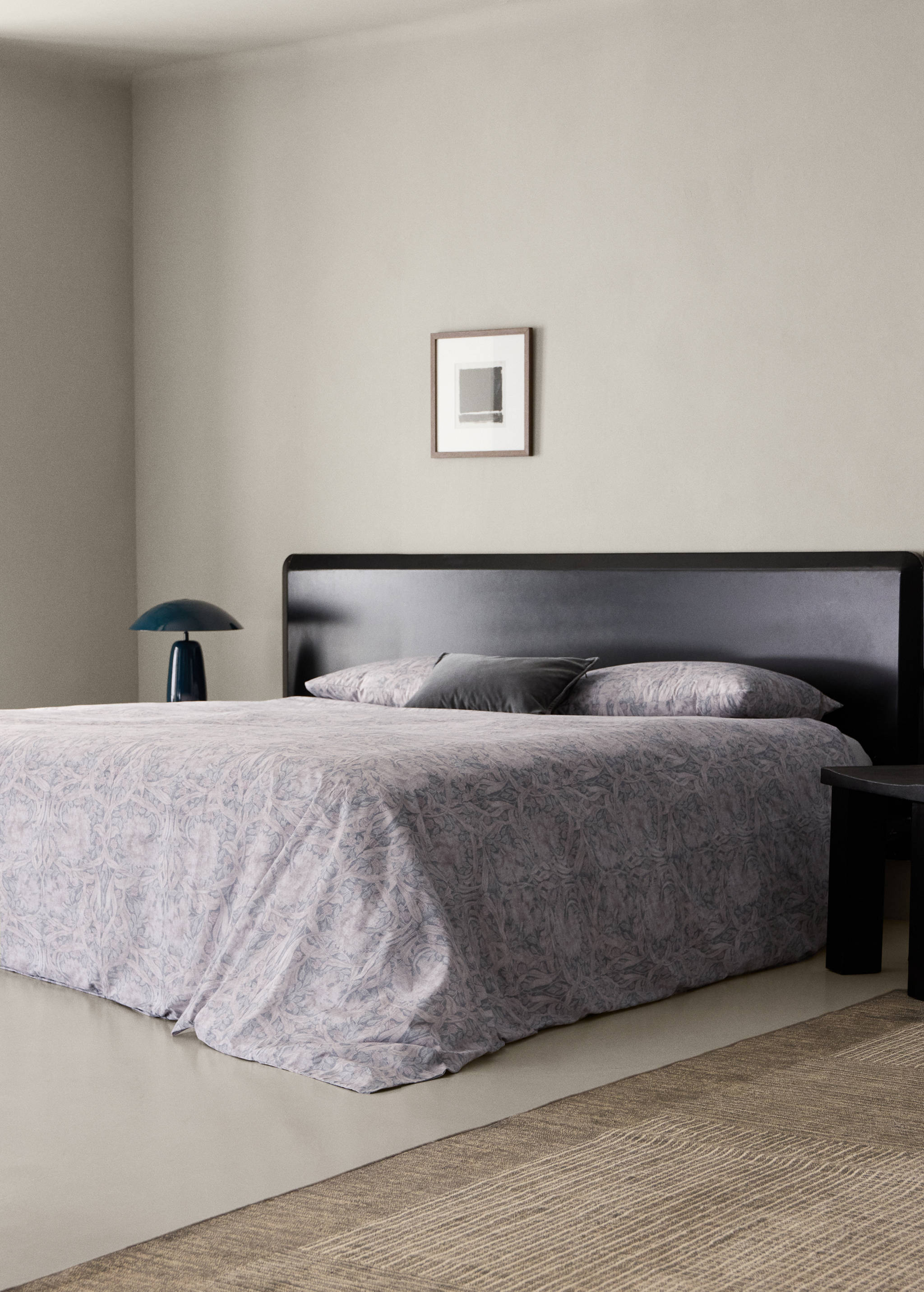 200-thread count percale cotton floral-print duvet cover for 135/140 cm bed - General plane