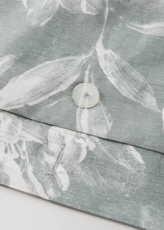 Vintage floral percale cotton duvet cover for 135/140 cm bed — Medium Green 2