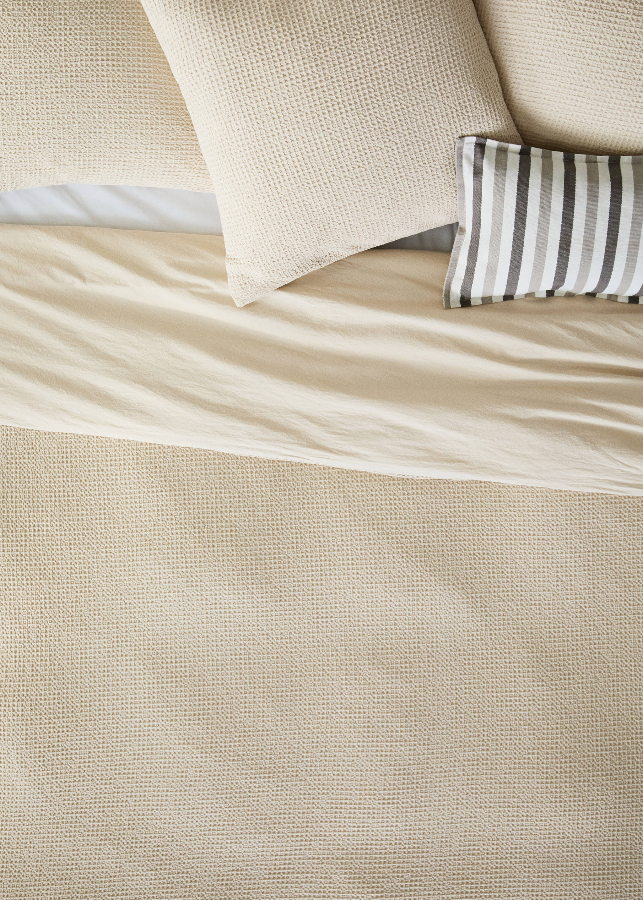 Waffle cotton garment-dyed duvet cover for a 90 cm bed - Details of the article 7