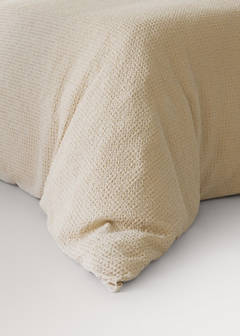 Waffle cotton garment-dyed duvet cover for 150/160 cm bed — Beige 4
