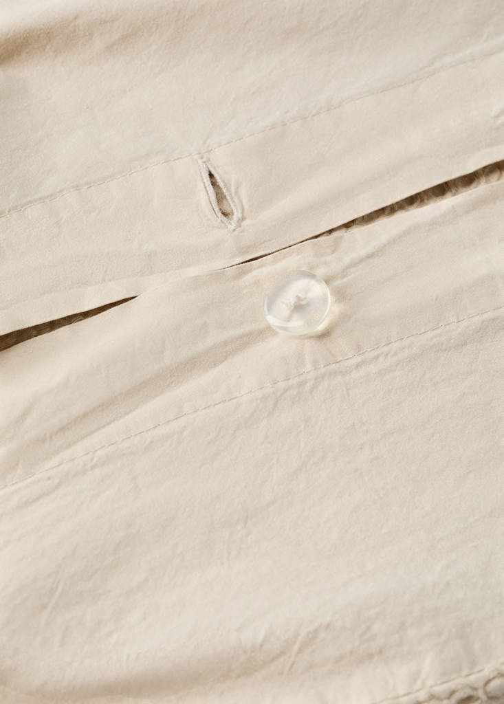 Waffle cotton garment-dyed duvet cover for 150/160 cm bed — Beige