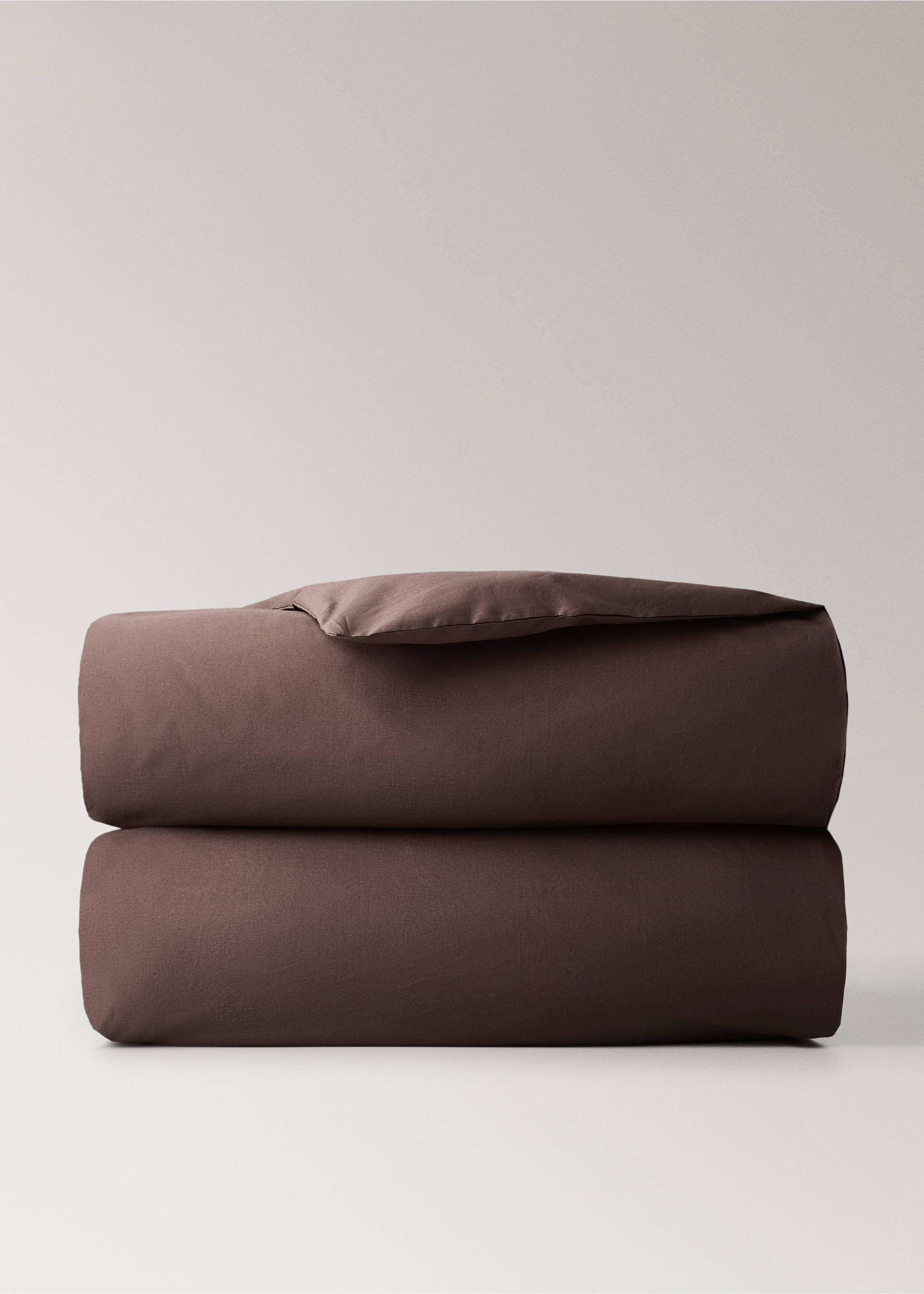 200-thread count percale cotton duvet cover for 180/200 cm bed - Article without model, Brown. Ref: 37012978-00.