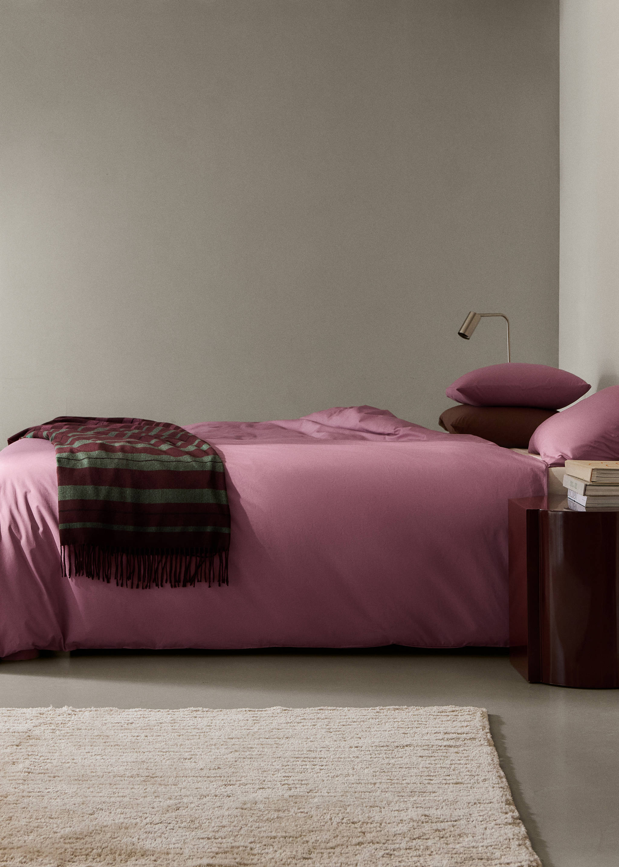 200-thread count percale cotton duvet cover for 135/140 cm bed - General plane