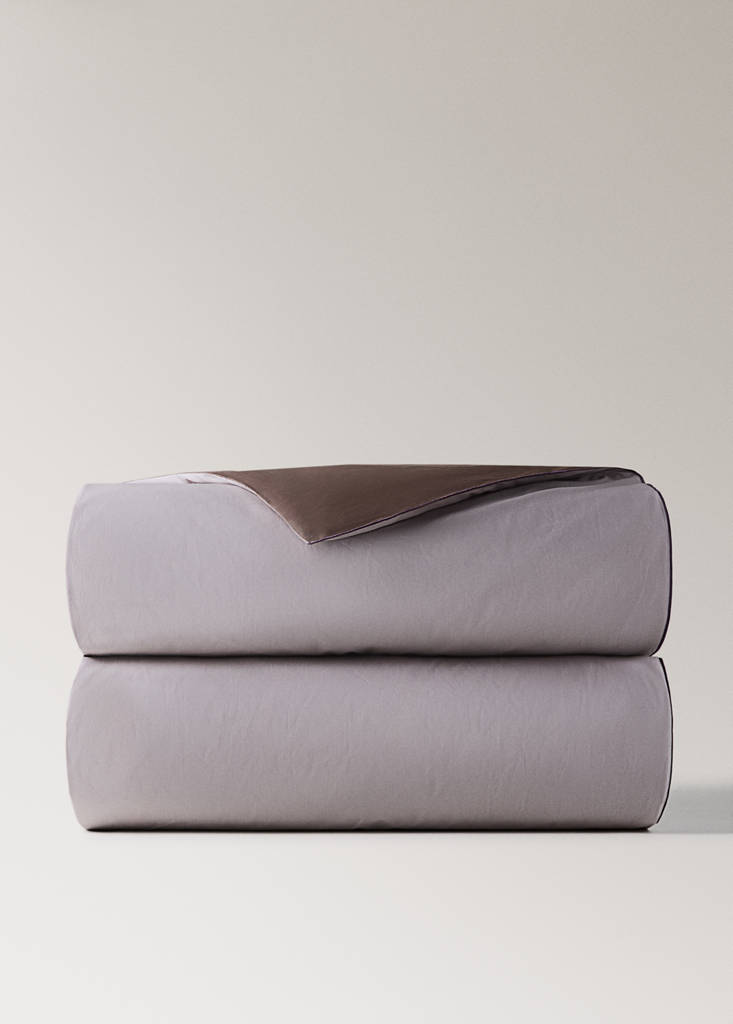 Reversible duvet cover for a 135/140cm bed — Brown
